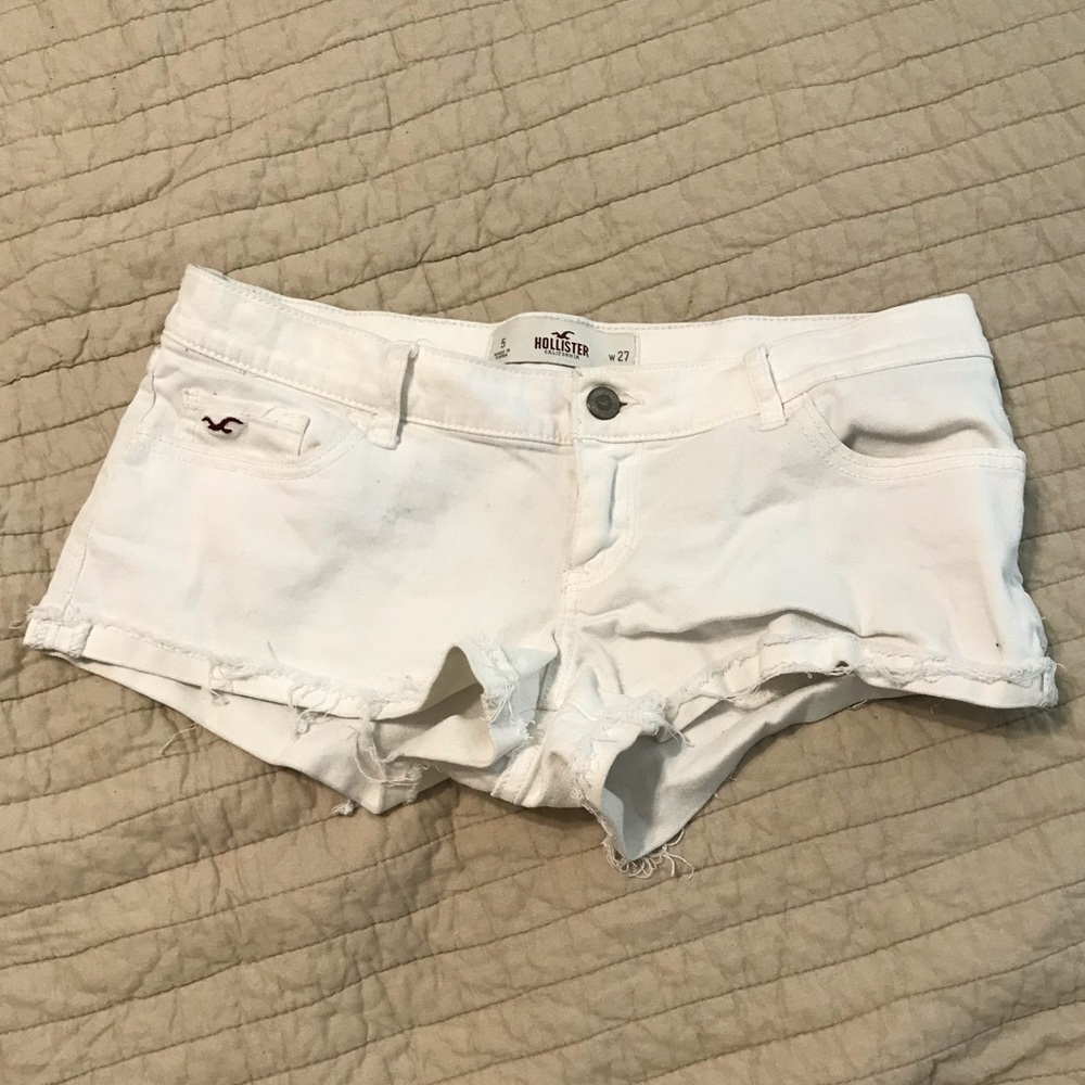 Hollister White Jean Shorts